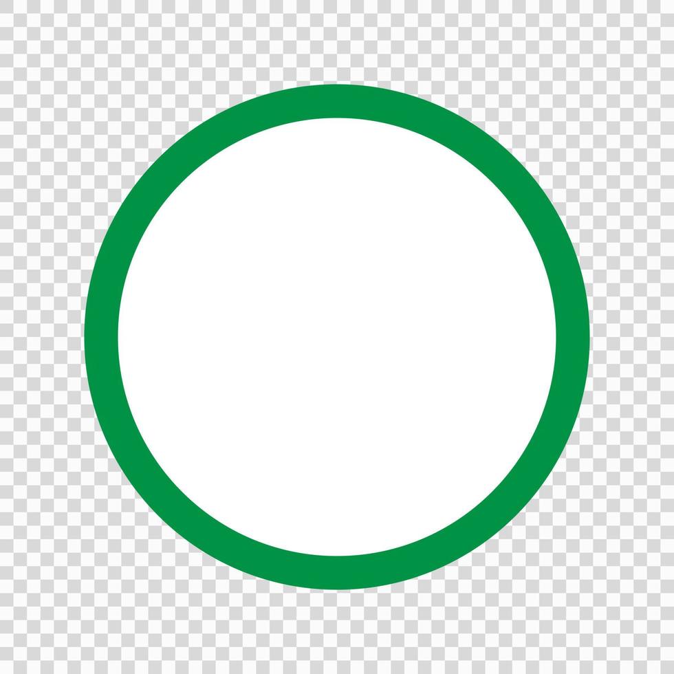 Green circle icon . Vector illustration