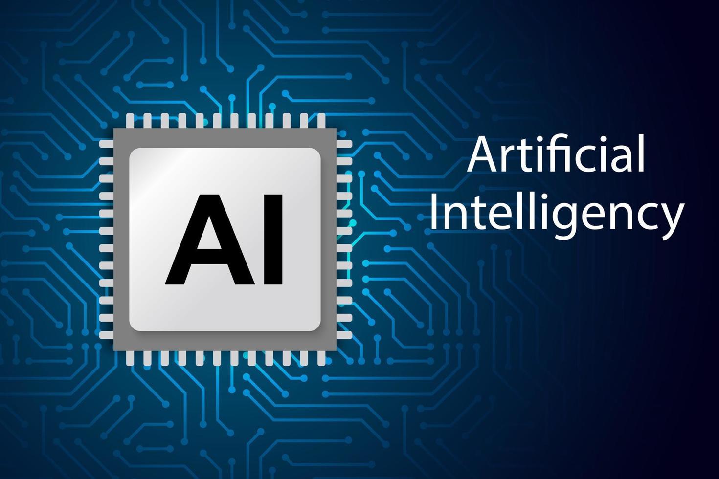 Artificial Intelligence landing page vector