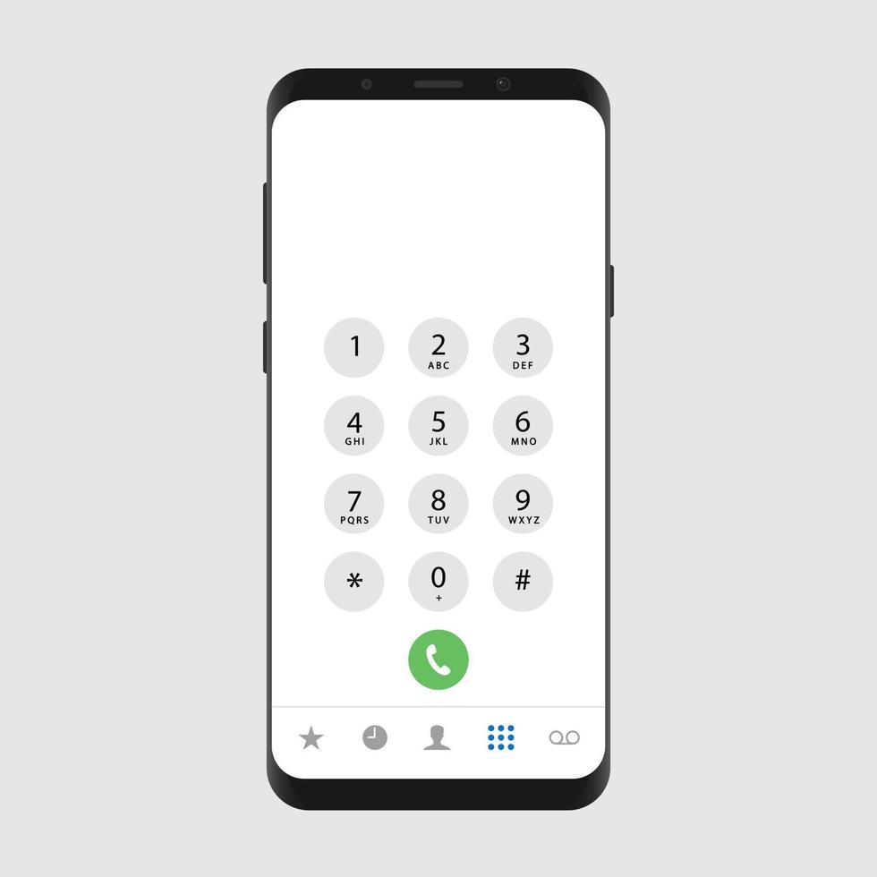 pantalla de llamada telefónica vector