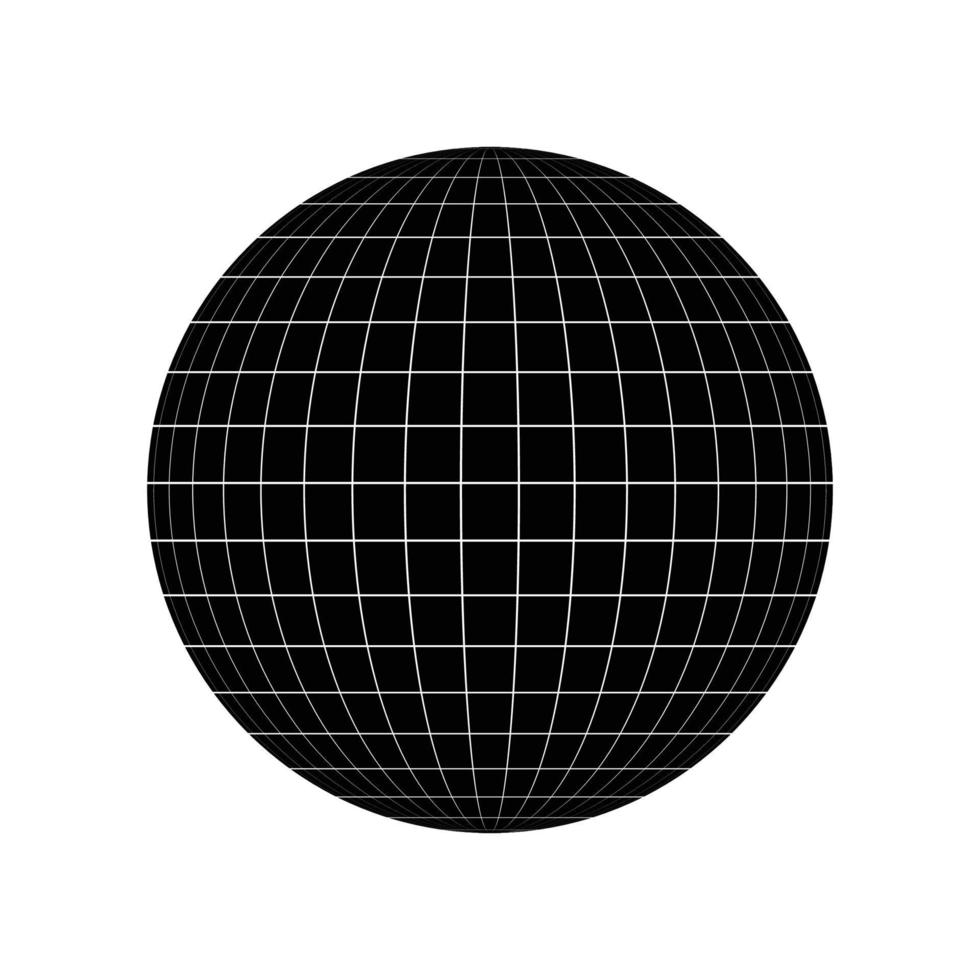 esfera de rejilla global aislada vector