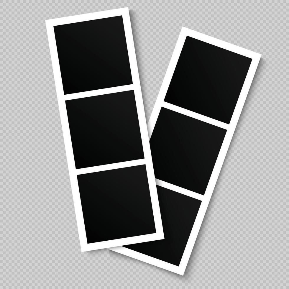 Blank photo frame. Template for design. Vector illustration