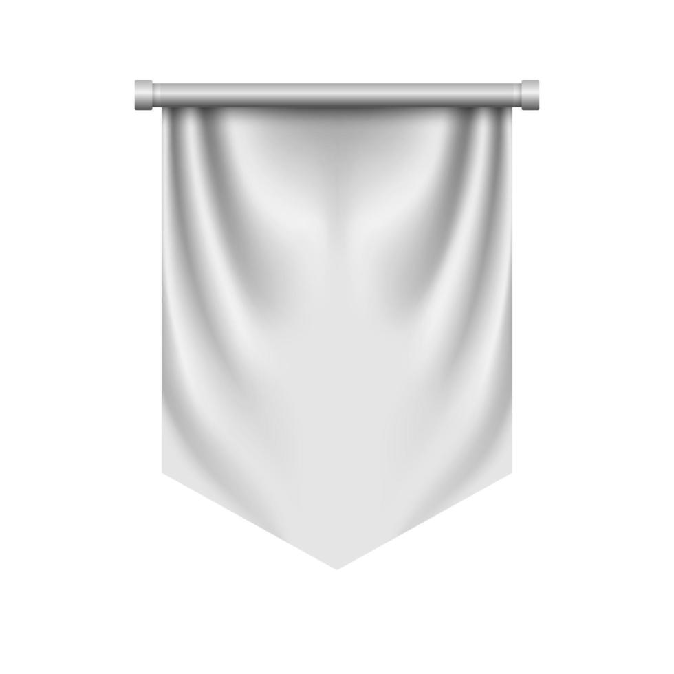 Empty 3D Pennant template . Vector illustration