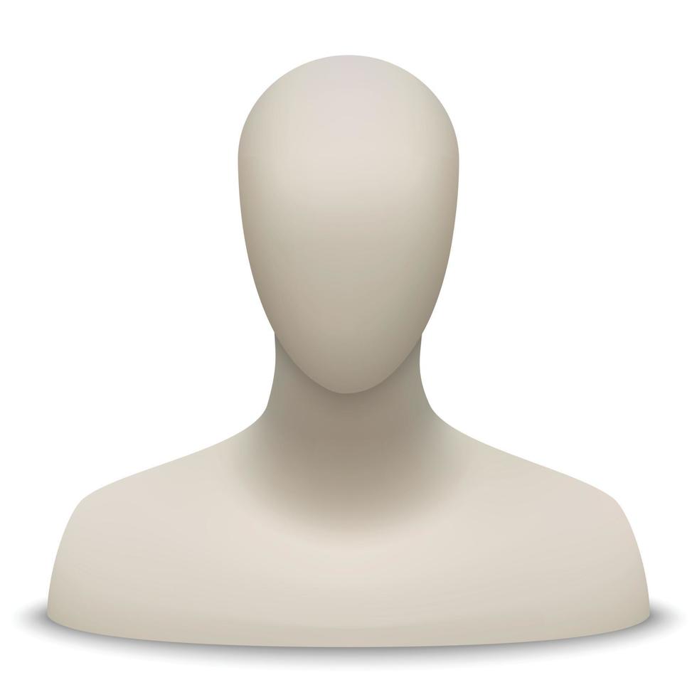 cabeza y busto de maniquí vector