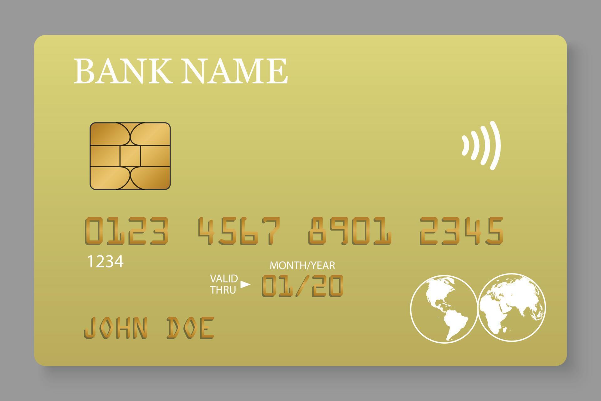 Credit Card realistic mockup 8367789 Vector Art at Vecteezy