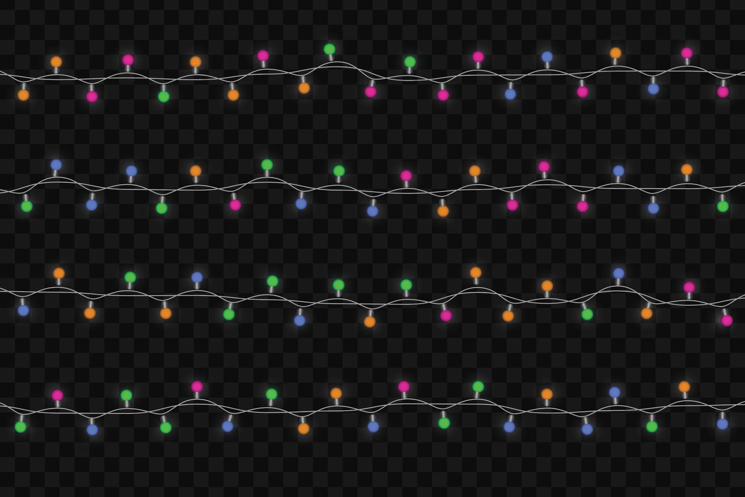 Christmas glowing lights vector