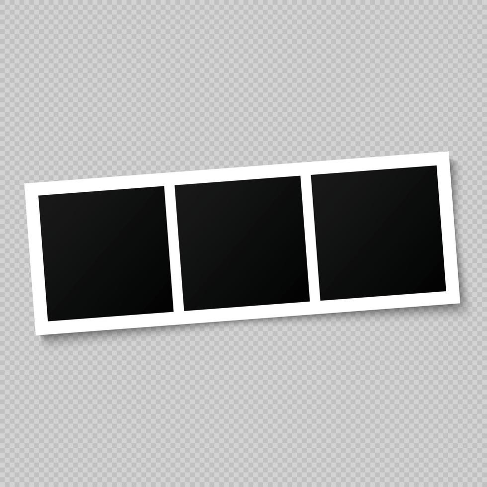 Blank photo frame. Template for design. Vector illustration