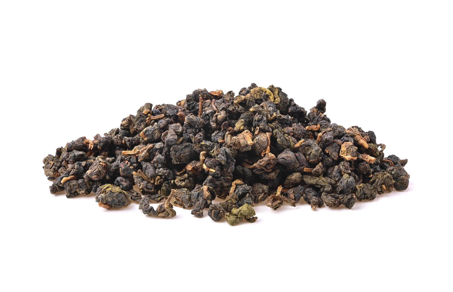 Chinese oolong tea isolated on white background photo