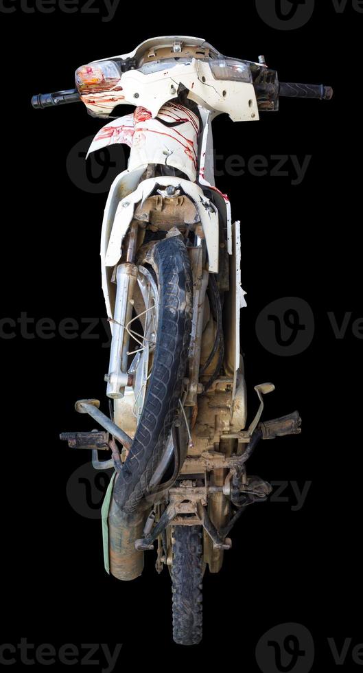 Isolate motorcycle accident. photo