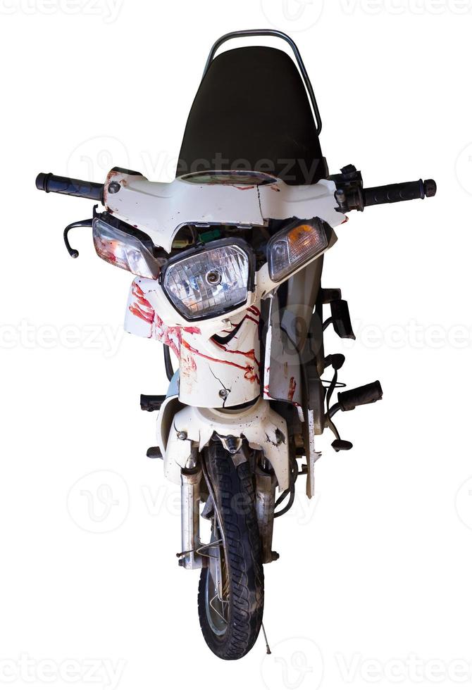 Isolate motorcycle accident. photo
