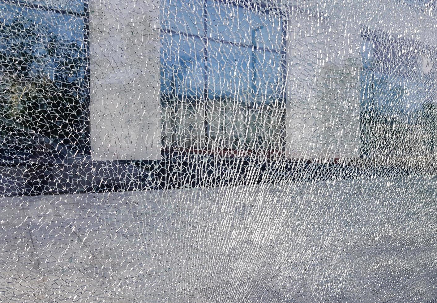 broken glass transparent. photo