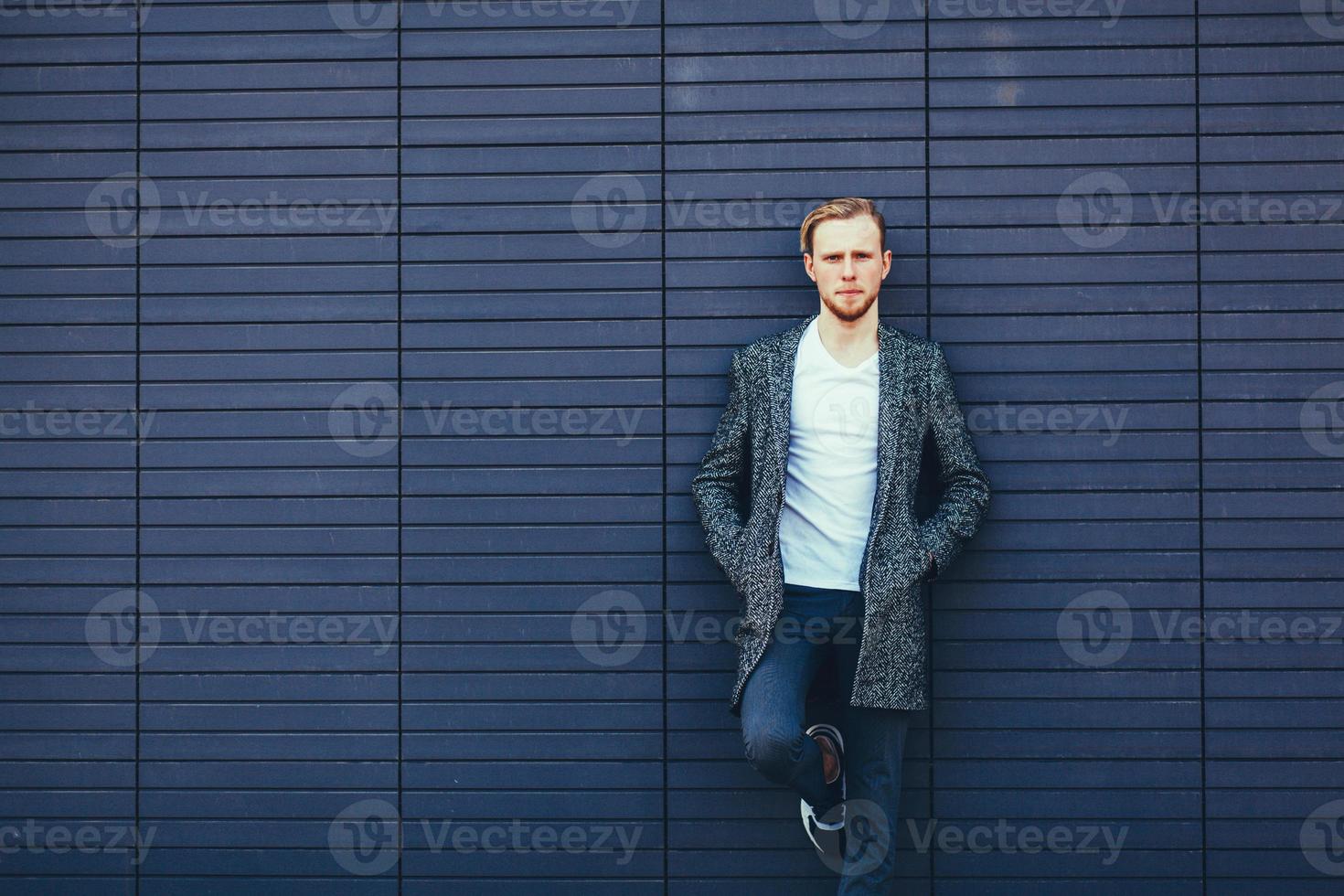 handsome man in coat photo