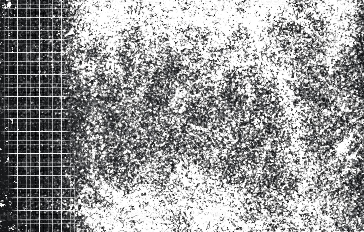 patrón de grunge blanco y negro. textura abstracta de partículas monocromáticas. fondo de grietas, rozaduras, astillas, manchas, manchas de tinta, líneas. superficie de fondo de diseño oscuro. foto