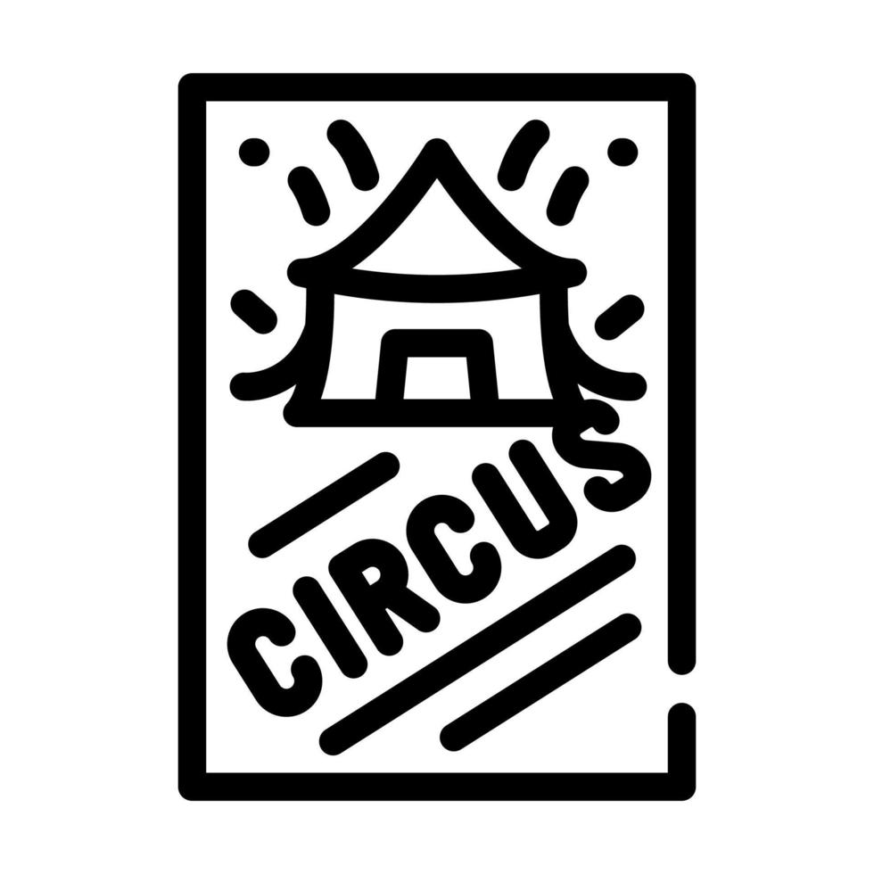 circus poster line icon vector illustration black