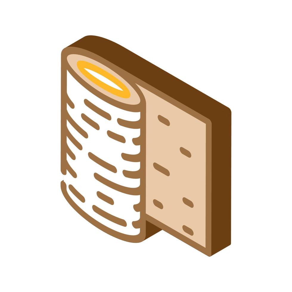 rubber roll isometric icon vector illustration