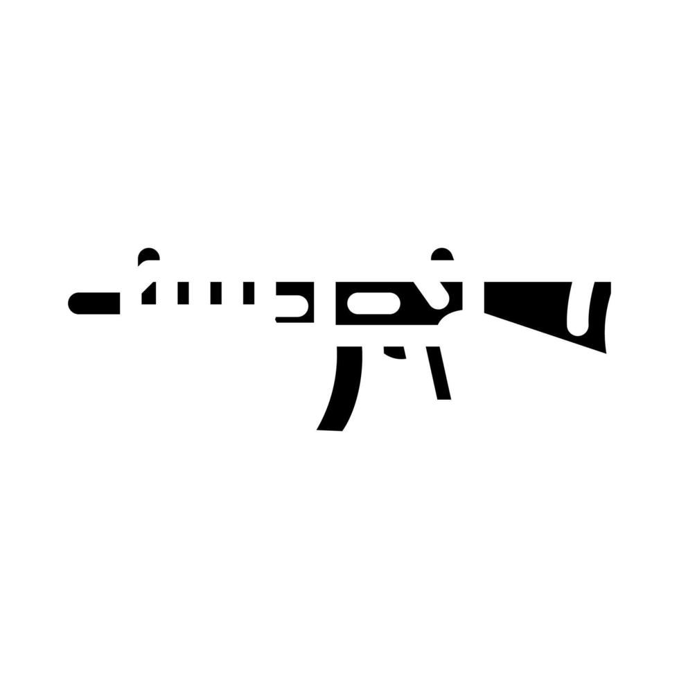 rifle arma glifo icono vector ilustración