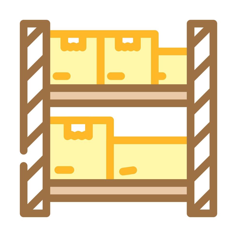 warehouse shelves wholesale color icon vector illustration