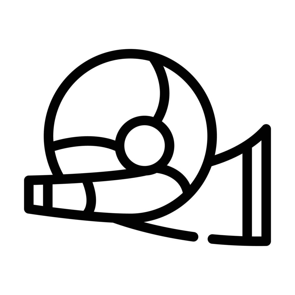 viking trompeta línea icono vector negro ilustración