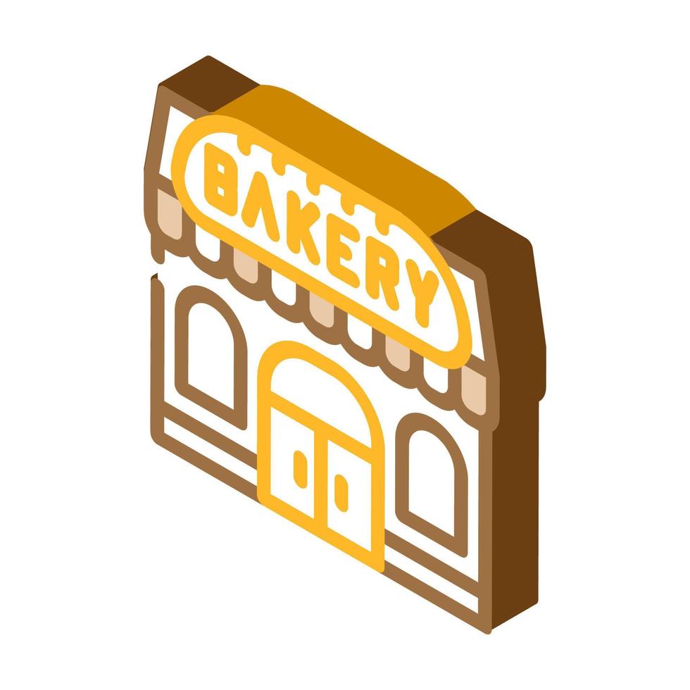 shop bakery isometric icon vector illustration