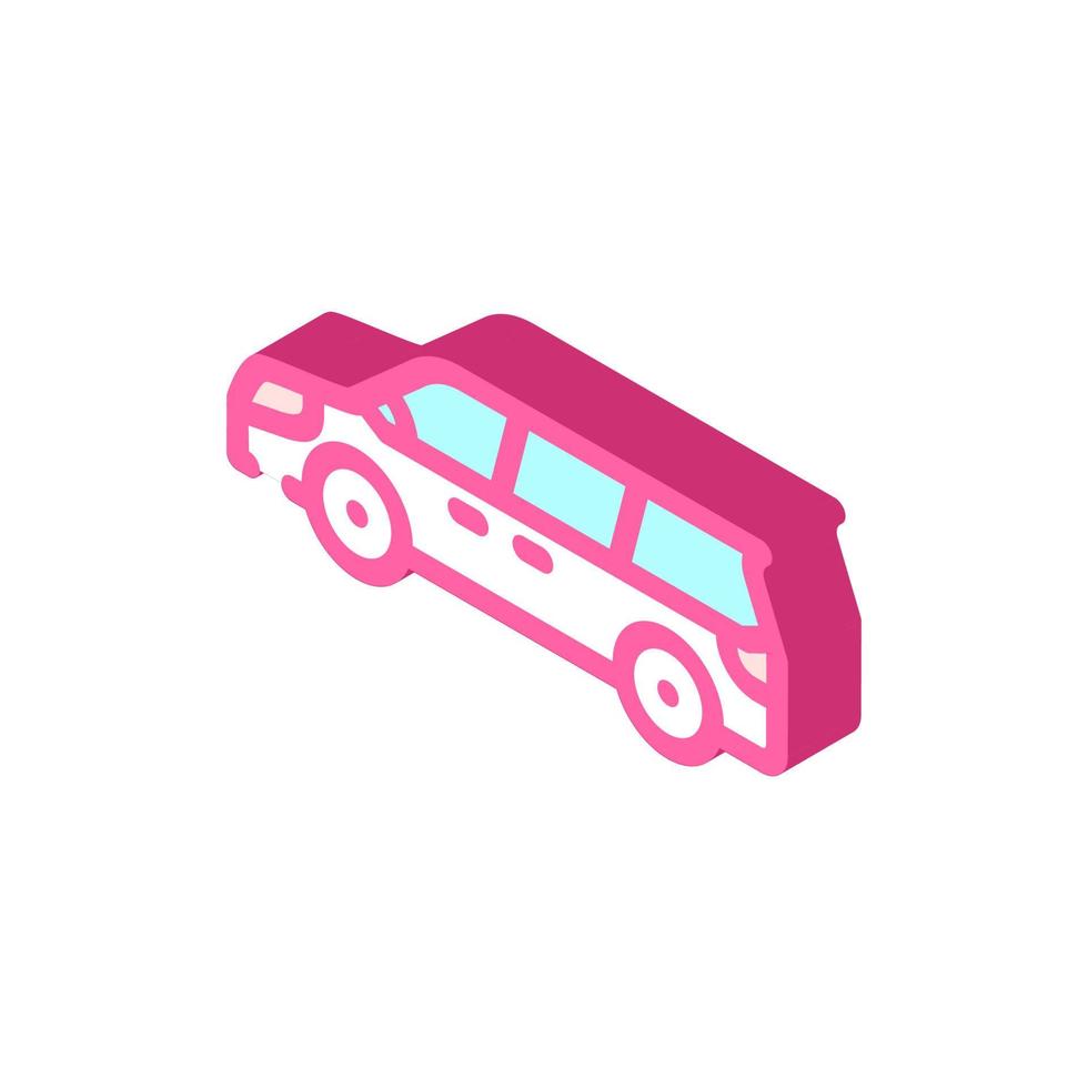 mpv minivan transport isometric icon vector illustration
