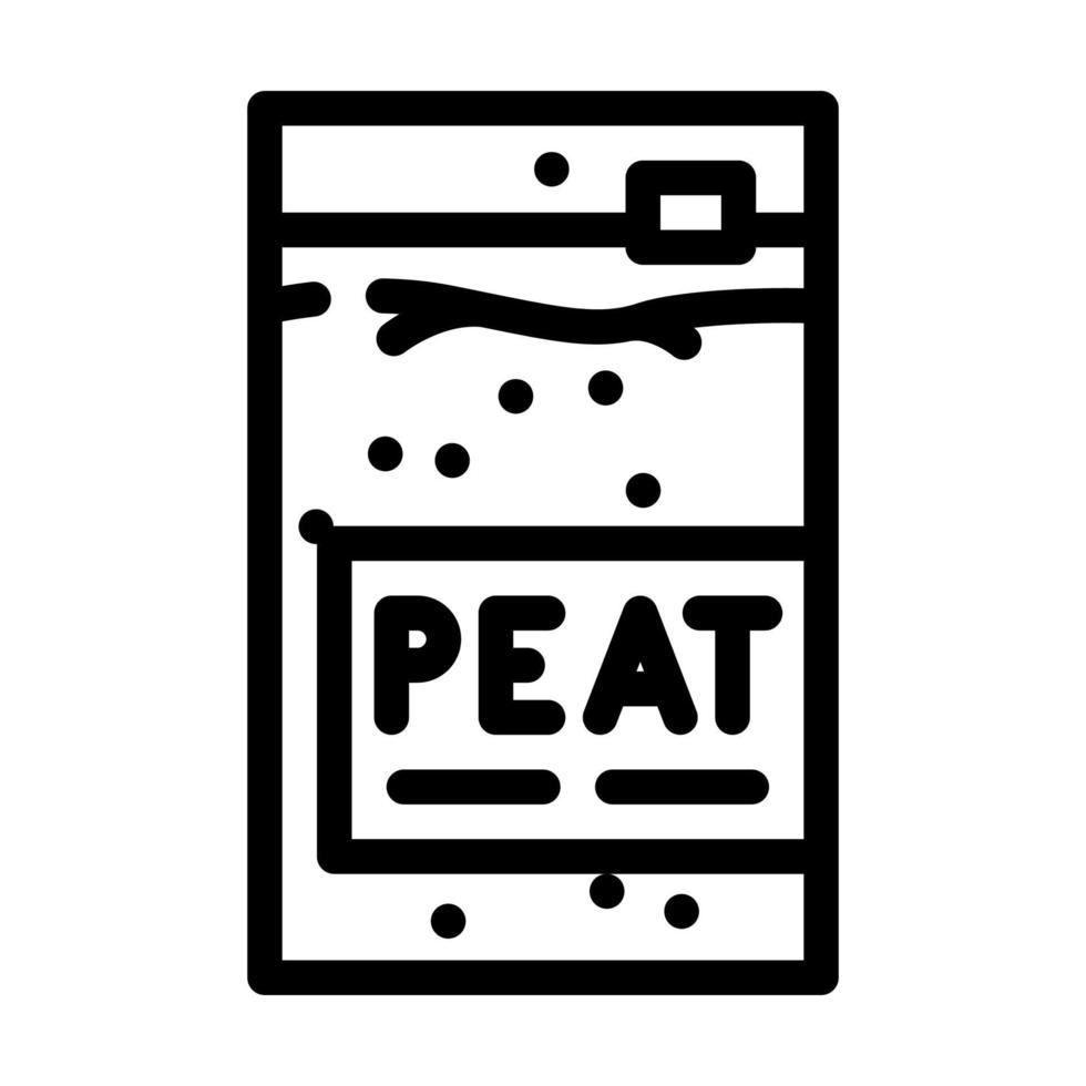 sachet bag peat line icon vector illustration