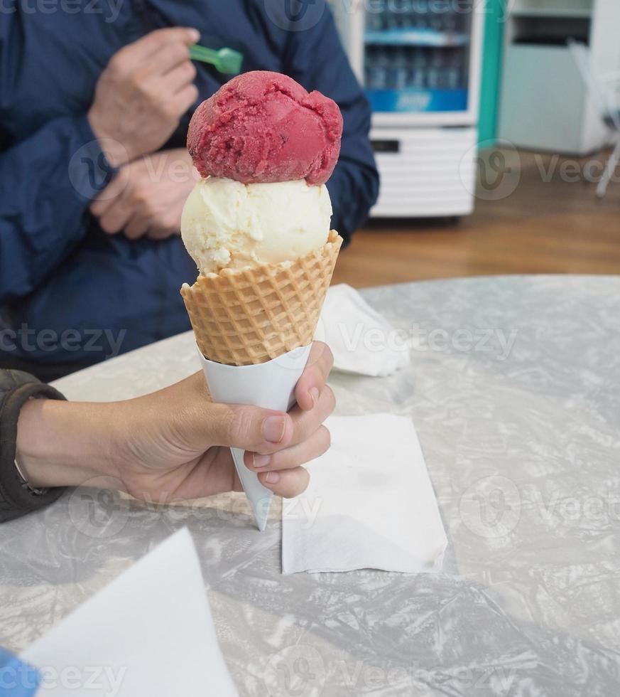Ice Cream in Cone Crispy photo