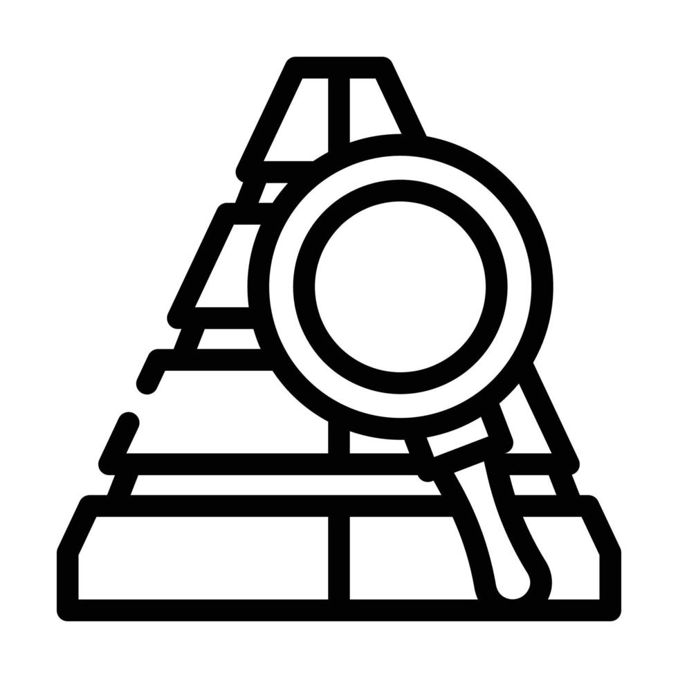 pyramid of needs line icon vector illustration