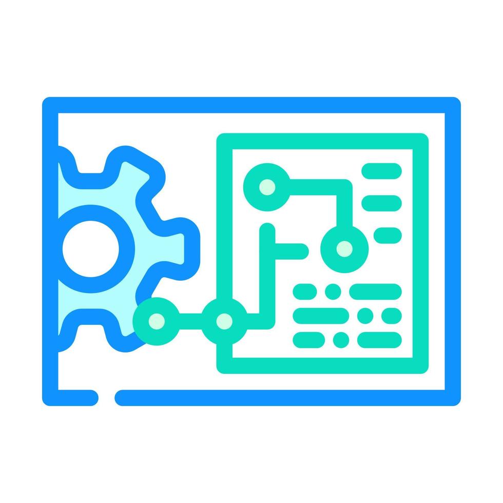 engineering processing color icon vector illustration