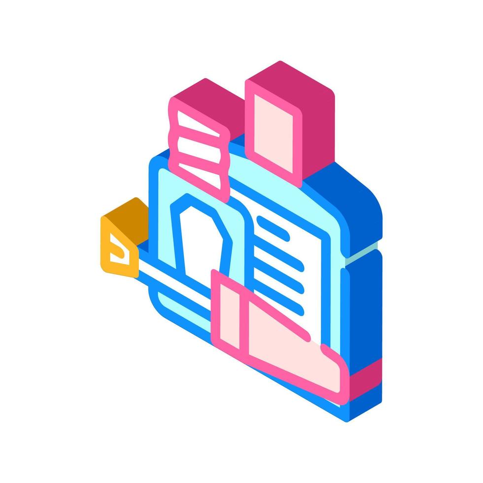 nail polish and remover isometric icon vector illustration