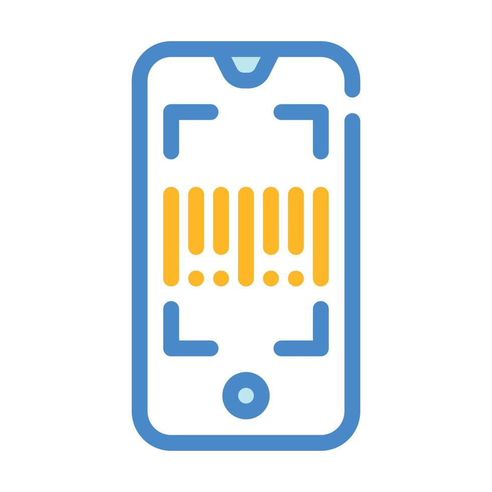 barcode scanner application color icon vector illustration