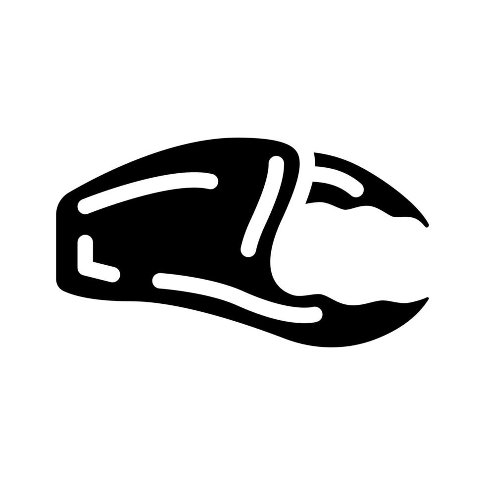 crab claw glyph icon vector illustration