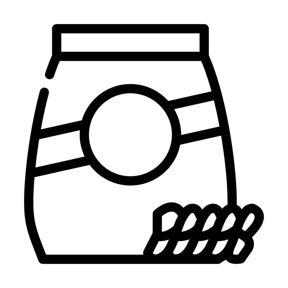 fusilli pasta line icon vector illustration