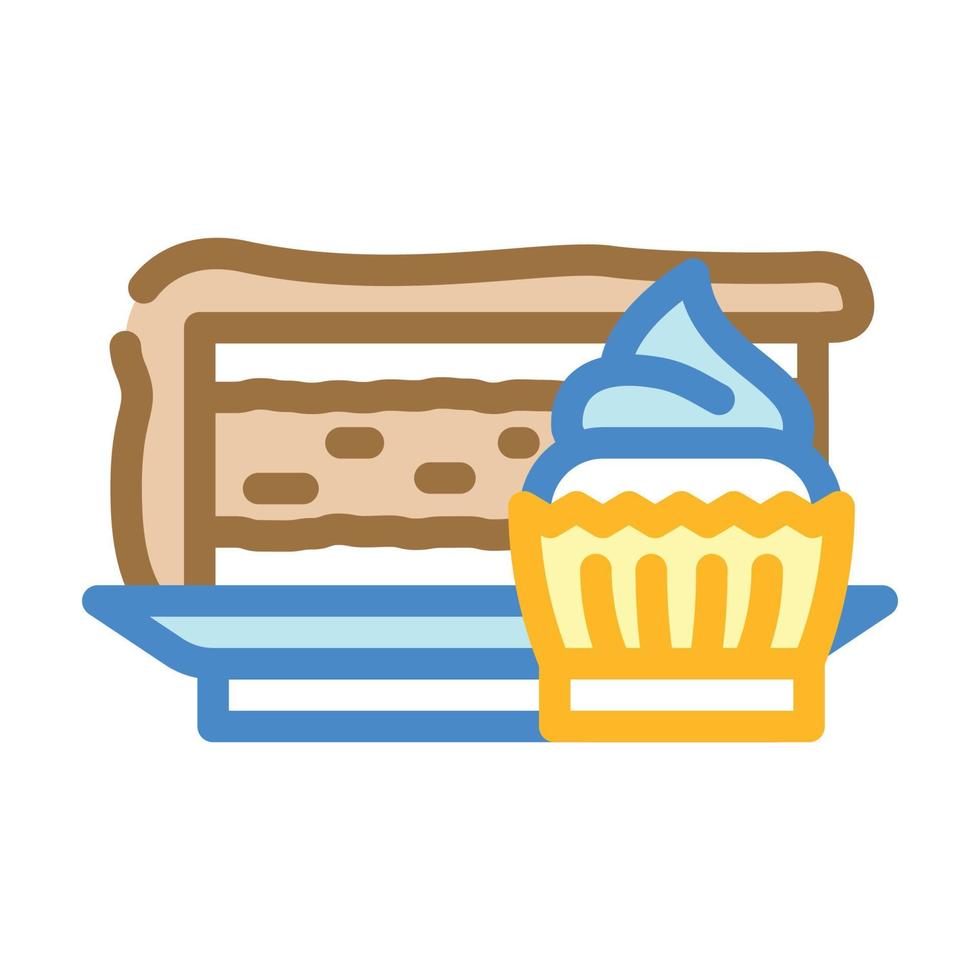 dessert department color icon vector illustration