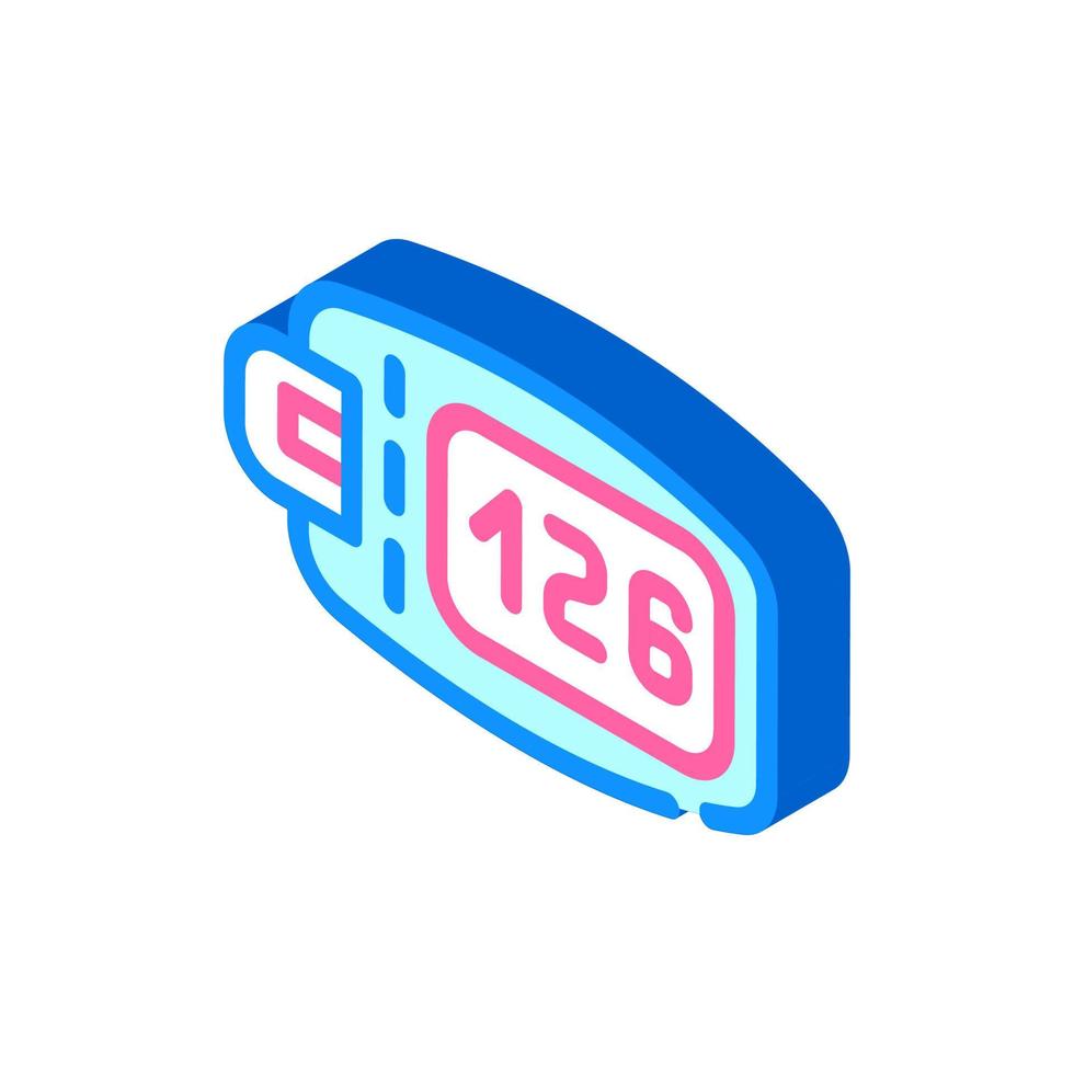 blood glucose meter isometric icon vector illustration