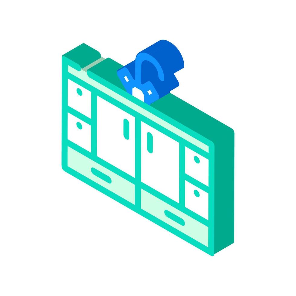 kitchen and bath cabinets isometric icon vector illustration