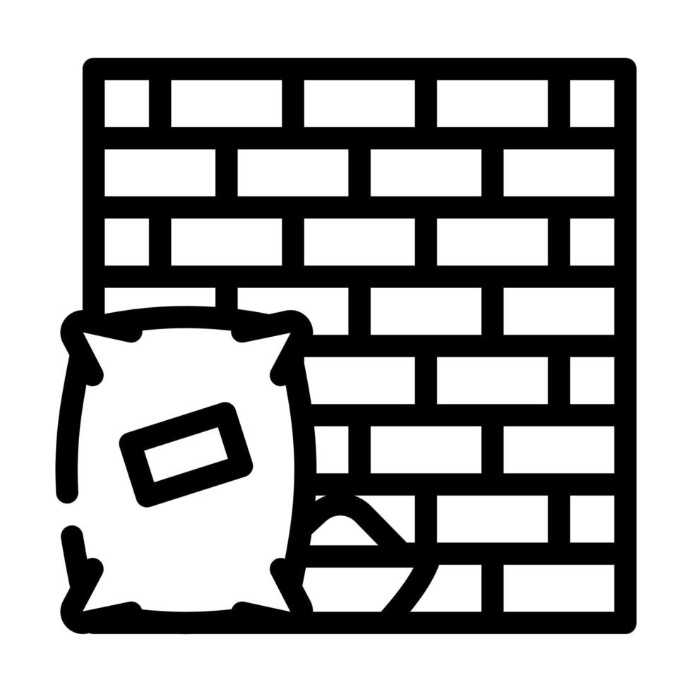 construction building line icon vector illustration line