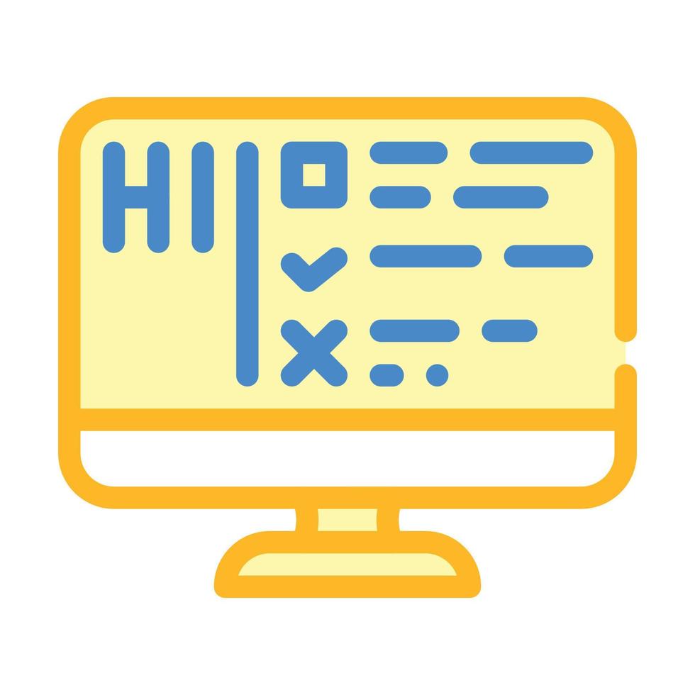 turing test color icon vector isolated illustration