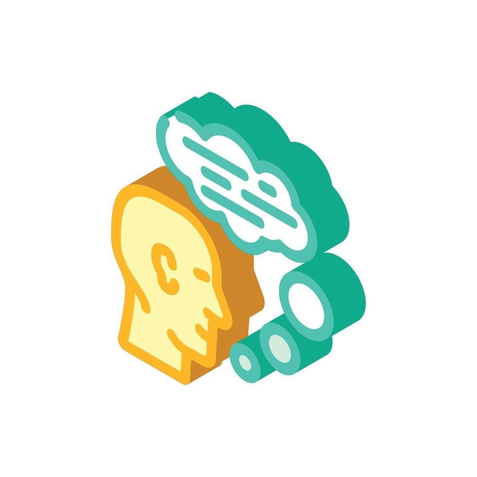 speaking human isometric icon vector illustration