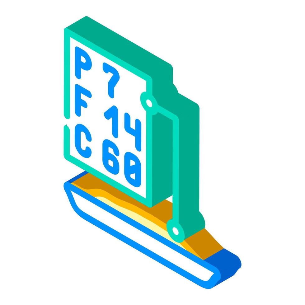 analysis for protein, fat and carbohydrates isometric icon vector illustration