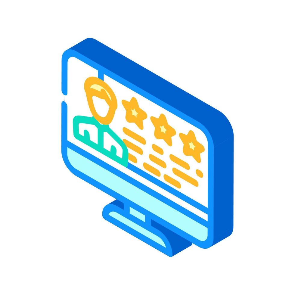 review colleague isometric icon vector illustration