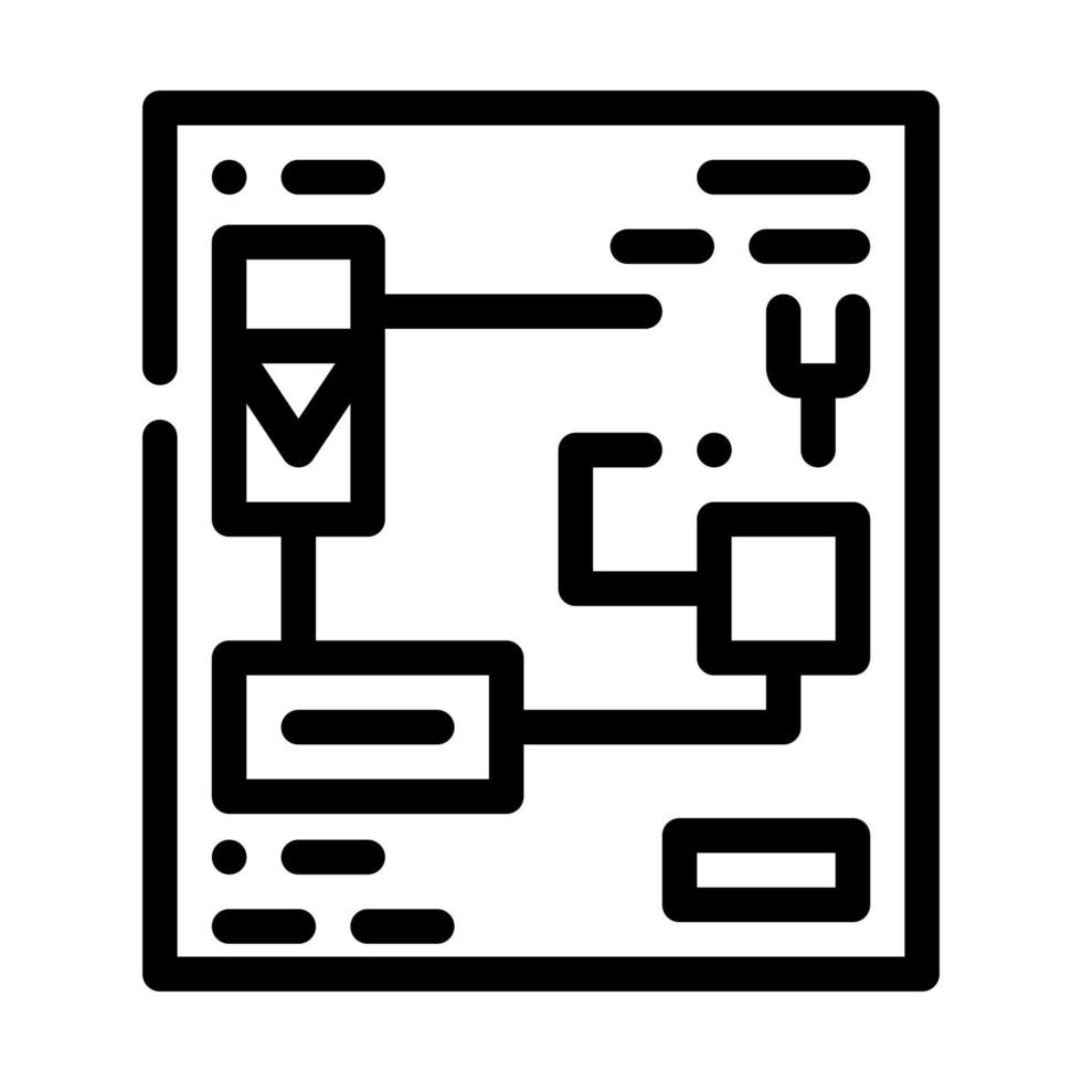 electrical circuits line icon vector illustration line