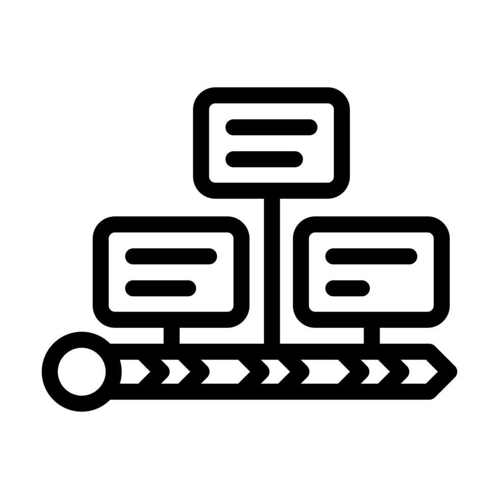 timeline management line icon vector illustration