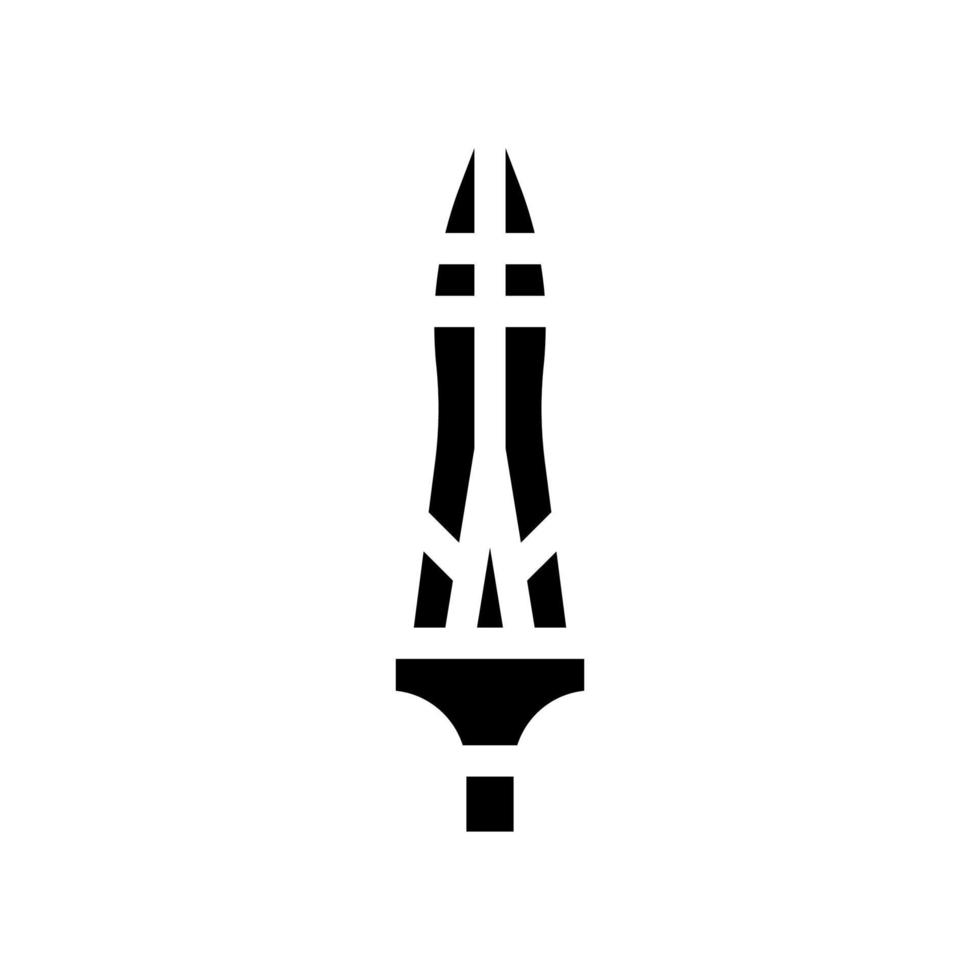 spear of longinus glyph icon vector illustration