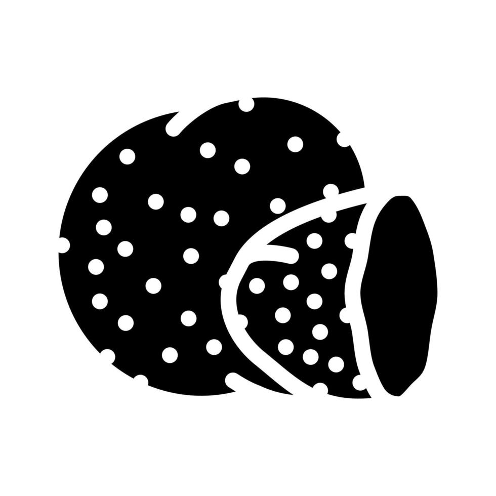 trufa deliciosa hongo glifo icono vector ilustración