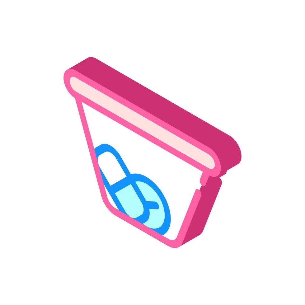 pills in package isometric icon vector illustration