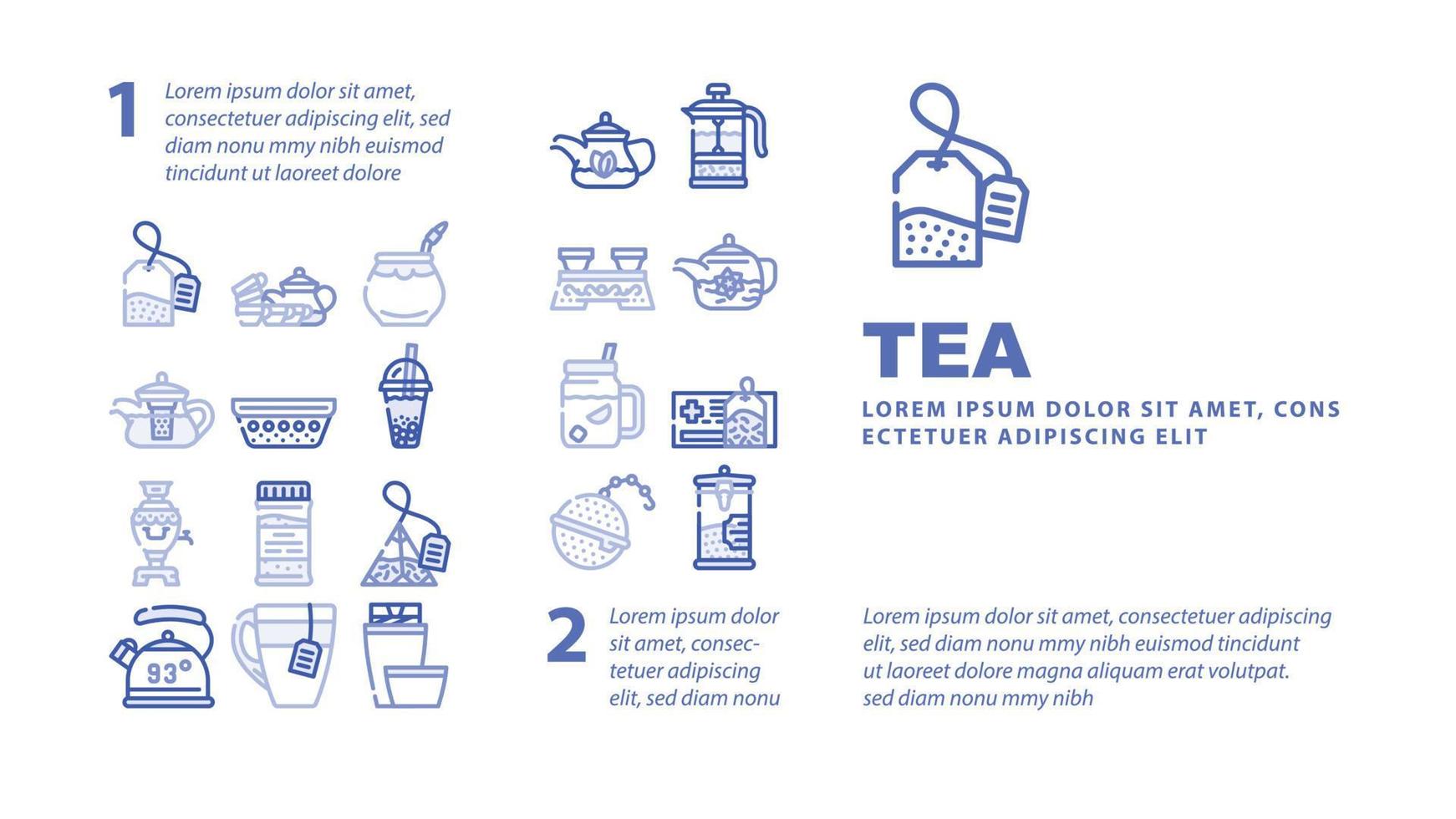 Tea Healthy Drink Landing Header Vector