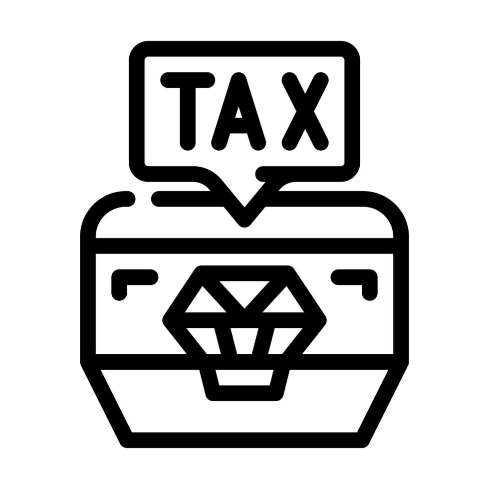 jewelry tax line icon vector illustration