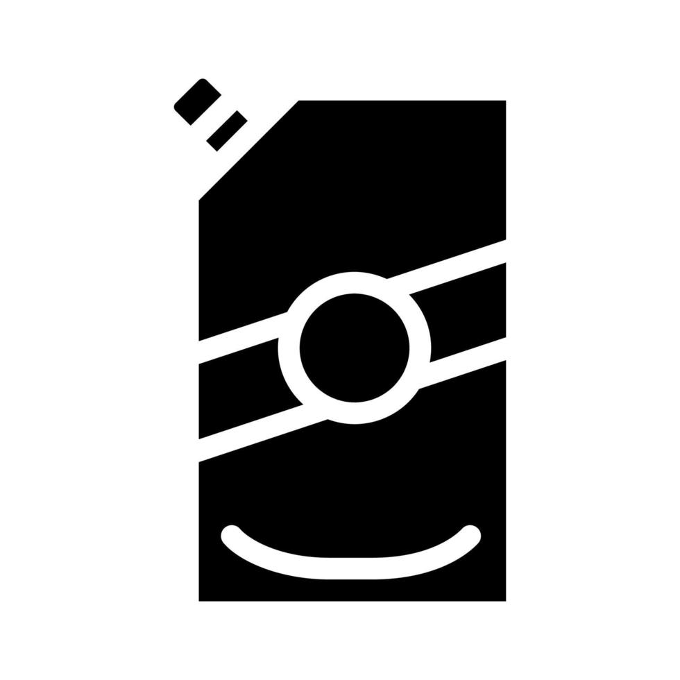 mayonesa bolsa glifo icono vector ilustración plana