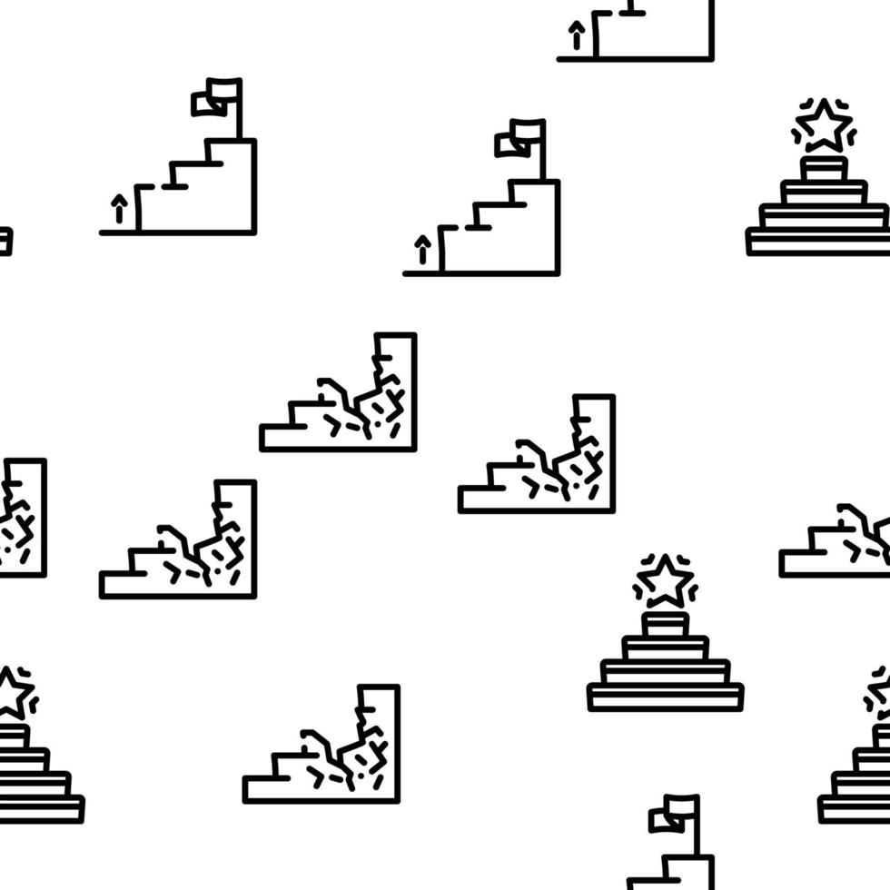 escalera y logro vector de patrones sin fisuras