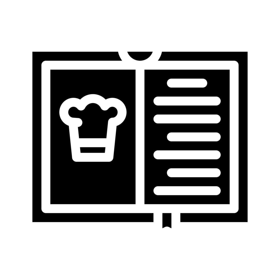 cook book glyph icon vector illustration black