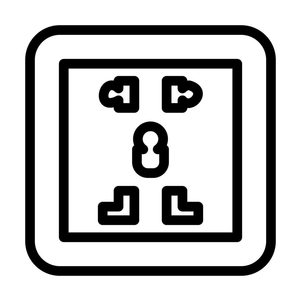 universal socket power line icon vector illustration